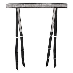 Victoria’s Secret black shine strap garter belt